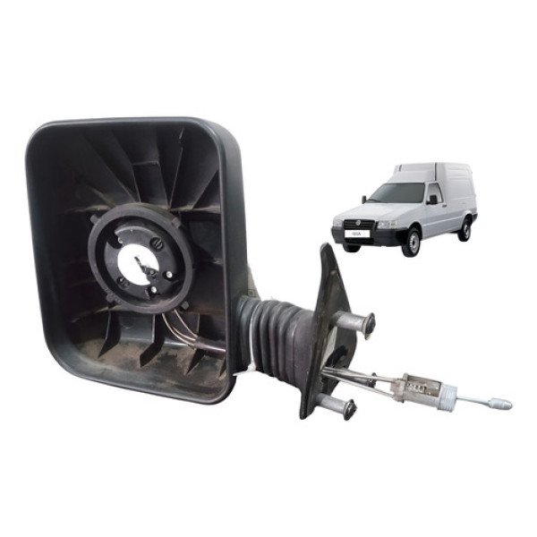 Retrovisor Lado Esquerdo Sem Vidro Fiat Fiorino 1997 A 2010