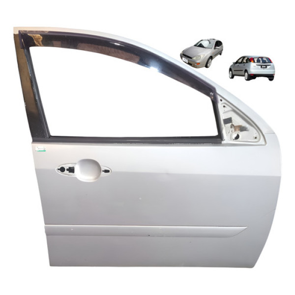 Porta Dianteira Direita Ford Focus Hacth 2001 2008 Dianteira Direito Prata