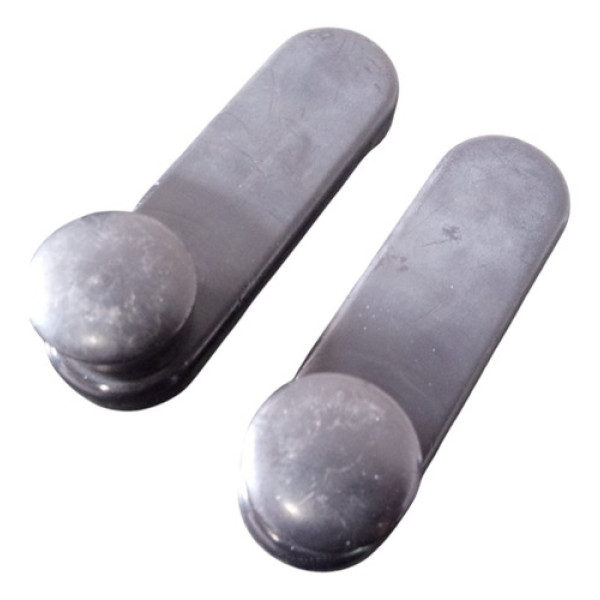 Par Manivela Vidro Com Presilha Fiat Fiorino Uno 1990 A 2013 Preto