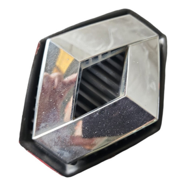 Emblema Grade Parachoque Dianteiro Renault Sandero Logan 11 Prata