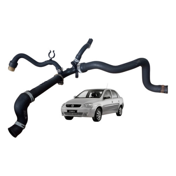 Kit Mangueira Radiador Sem Ar Gm Corsa Joy Sedan 2003 A 2012