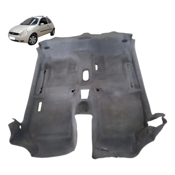 Tapete Carpete Assoalho Ford Ka Gl Hatch Zetec Rocam 2006 Preto Acinzentado