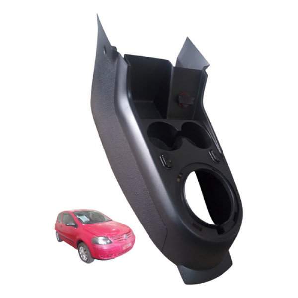 Console Central Porta Copos Acendedor Vw Fox City 2005 2009
