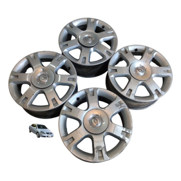 Jogo Roda Liga Aro 16 4 Furos Gm Vectra 2.0 2007 2011 Prateado