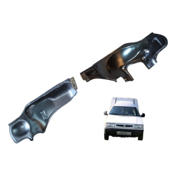 Par Chapa Proteção Corta Fogo Direito Esquerdo Fiorino 2004