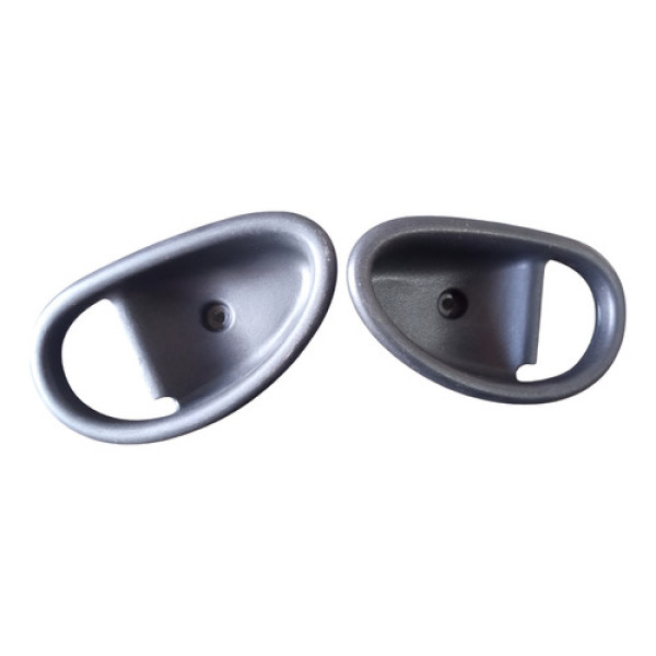 Par Moldura Maçaneta Interna Dianteira Palio Siena 2003 2010 Cinza