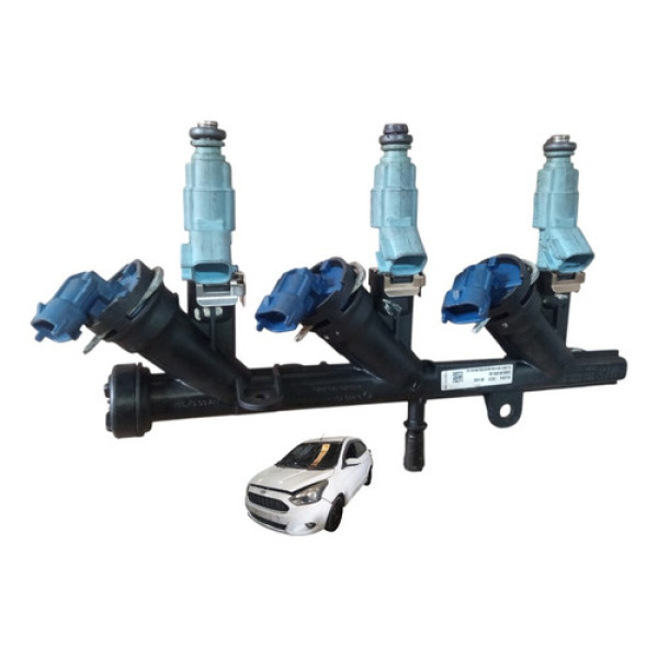 Flauta Combustível Bico Injetor 1.0 3cc Flex Ford Ka 15 A 20