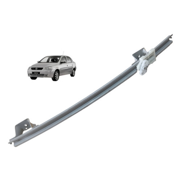 Guia Vidro Porta Dianteira Direita Gm Corsa Joy Sedan 03 12 Prata