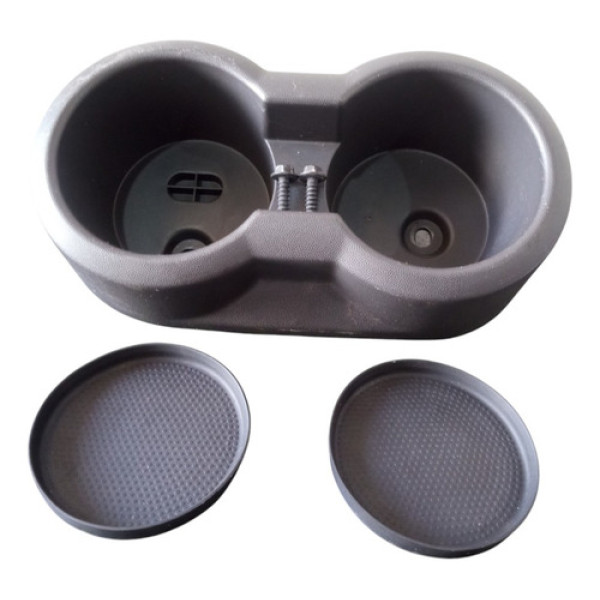 Porta Copos Console Com Borrachas Parafuso Ford Ka 2008 2013 Cinza-escuro