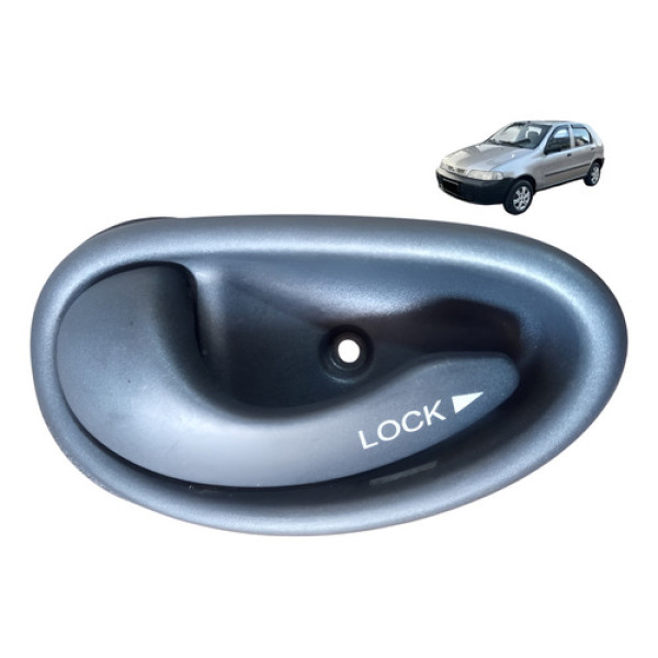 Maçaneta Interna Porta Traseirauerdo Palio 00 06 Preto Preto Traseira