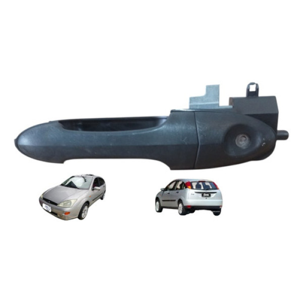 Maçaneta Externa Completa Dianteira Esquerda Focus Hat 01 08 Preto Dianteira