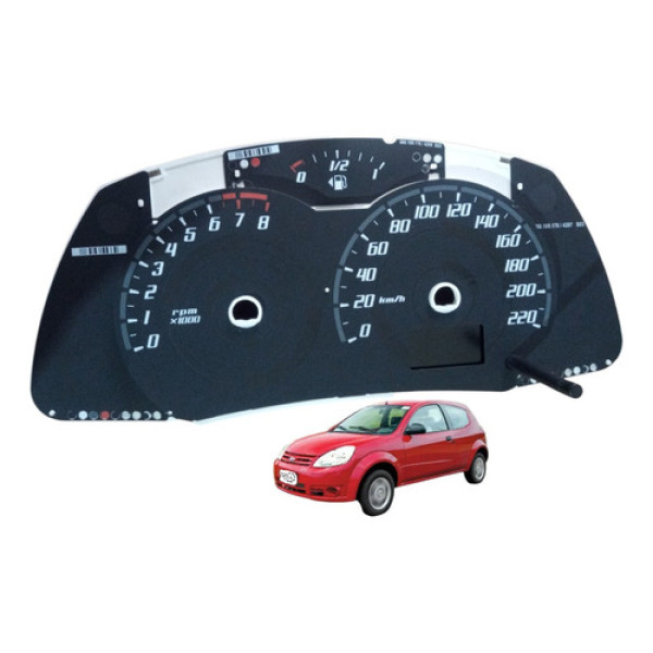 Acetato Translúcido Carcaça Inferior Painel Ford Ka 2012 Preto