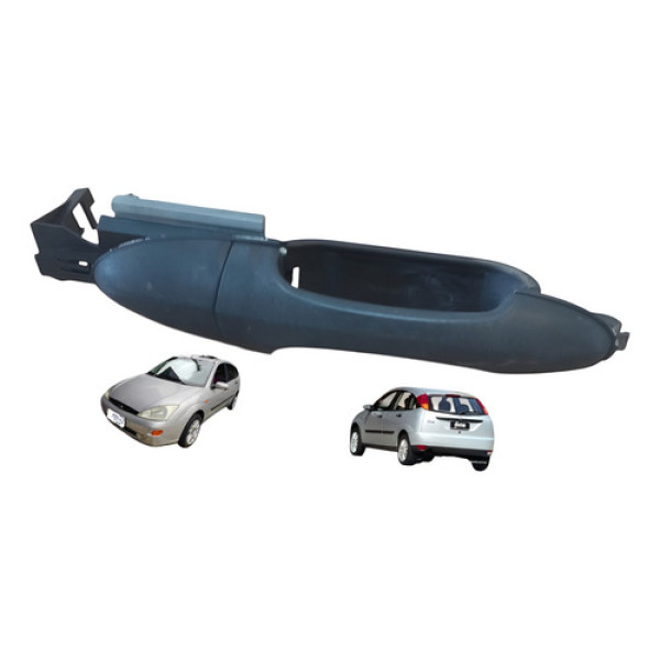 Maçaneta Externa Completa Traseira Direita Focus Hat 01 08 Preto Traseira