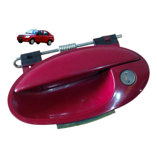 Maçaneta Externa Dianteira Esquerda Gm Prisma Maxx 1.4 07 12 Vermelho Dianteira