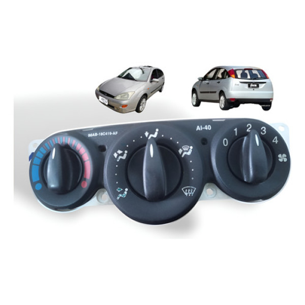 Botão Comando Ar Condicionado 1.8 Ford Focus Hatch 01 A 08 Preto