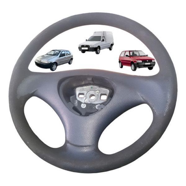 Volante Motorista Fiat Fiorino Uno Palio 2003 A 2011 Preto