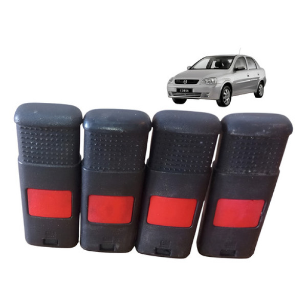 Pino Trava Porta Dianteiro Traseiro Gm Corsa Sedan 2003 2012 Preto E Vermelho