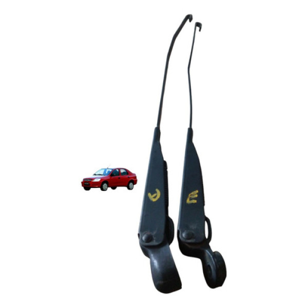 Par Braço Limpador Parabrisa Gm Prisma Maxx 1.4 8v 2007 2012 Esquerdo