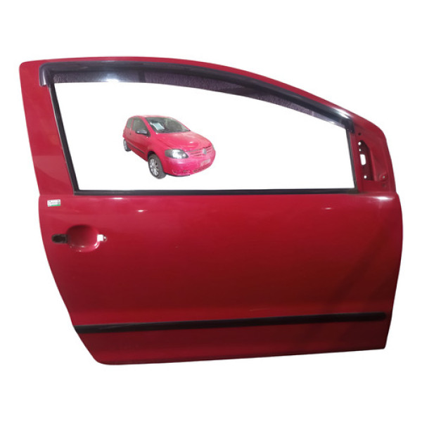 Porta Dianteira Direita Vw Fox City 2 Portas 2005 A 2009 Vermelho Dianteira Direito Passageiro