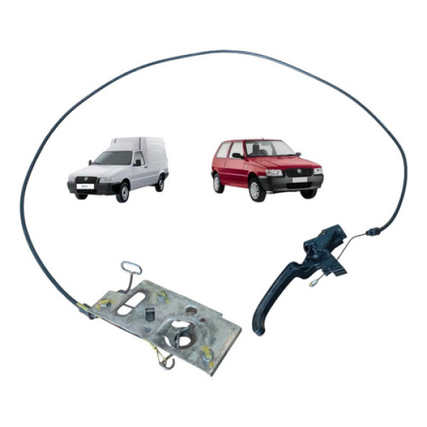 Fechadura Alavanca Cabo Capô Fiat Uno Fiorino 2004 2013