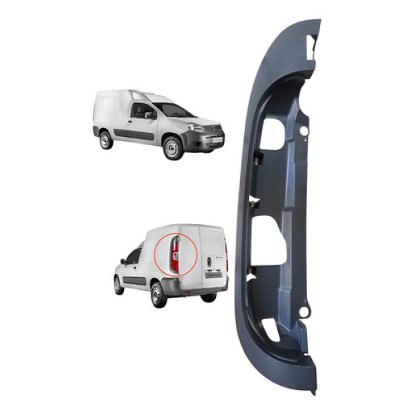Moldura Lanterna Traseira Fiorino Evo 2014 2020 Cinza-escuro