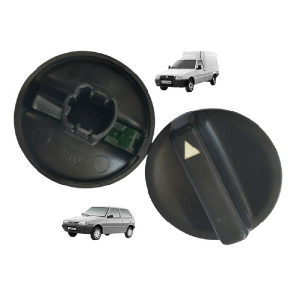 Par Botão Ventilação Ar Translúcido Verde Uno Fiorino Fire Preto / Translúcido Verde