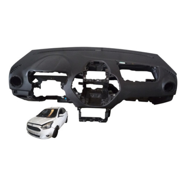 Capa Painel Tabelier Ford Ka Se 1.0 Hatch 2015 A 2021 Cinza-escuro