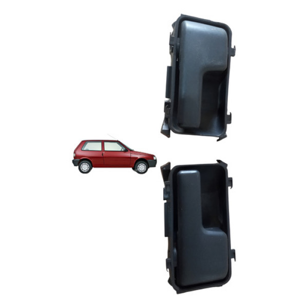 Par Maçaneta Interna Ld Le Fiat Fiorino Uno 2p 1984 A 2013 Preto Dianteira