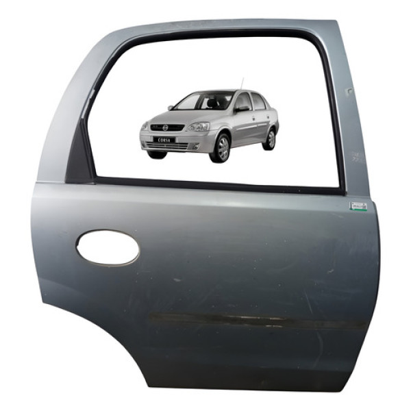 Porta Traseira Direita Gm Corsa Joy Sedan 1.0 2006 Original Prata Direito Traseira