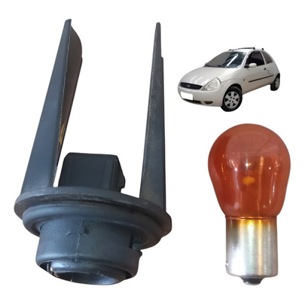 Soquete Pisca Seta Dianteiro Esquerdo Ford Ka Gl 2003 A 2007 Preto Esquerdo