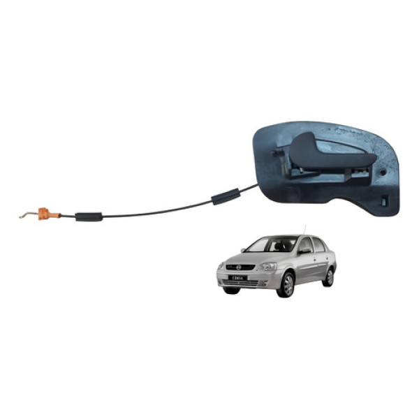 Maçaneta Interna Porta Dianteira Esquerda Gm Corsa Joy 03 12 Preto Dianteira