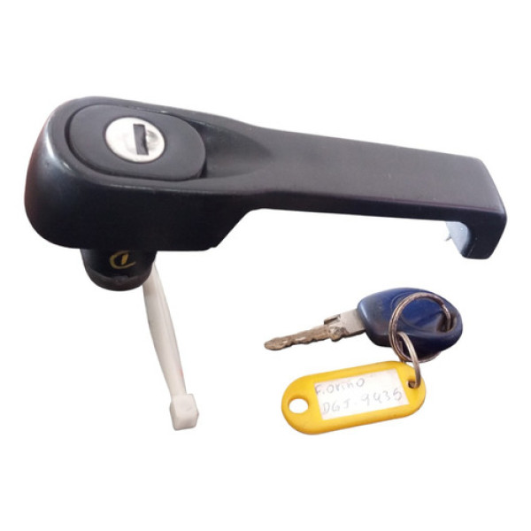 Maçaneta Externa Porta Direita Com Chave Fiat Fiorino 2003 Preto Dianteira