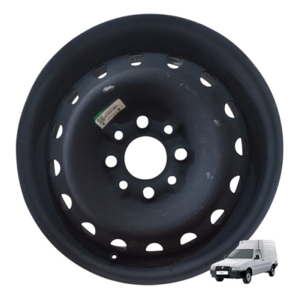 Roda Ferro Aro 13 4 Furos Fumagalli Palio Uno Fiorino 2006 Preto