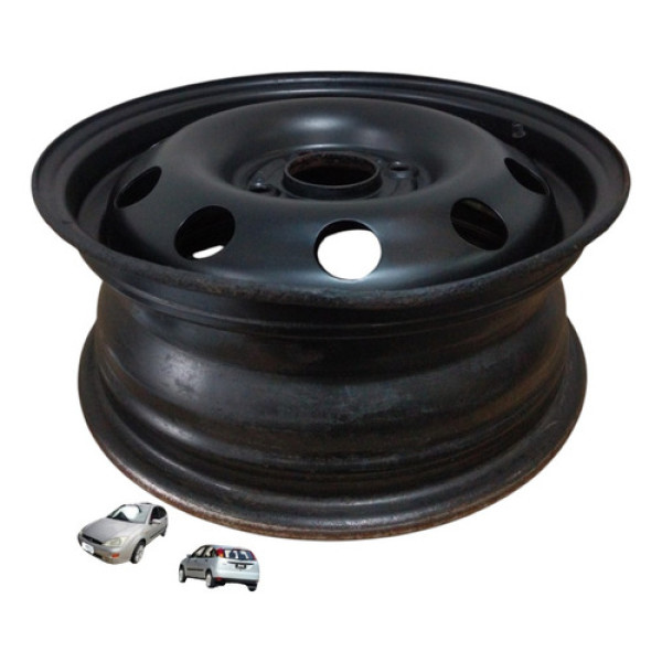 Roda Ferro Estepe Aro 14 4 Furos Ford Focus 2001 2001 Preto