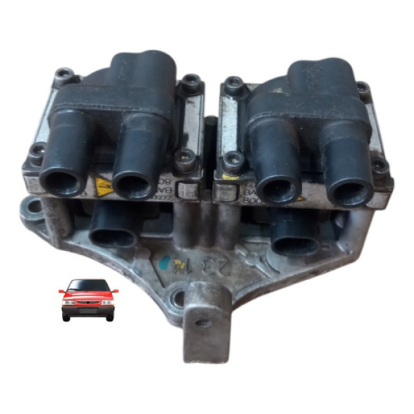 Bobina Ignição Dupla Com Suporte Fiat Uno 1.0 Flex 00 12