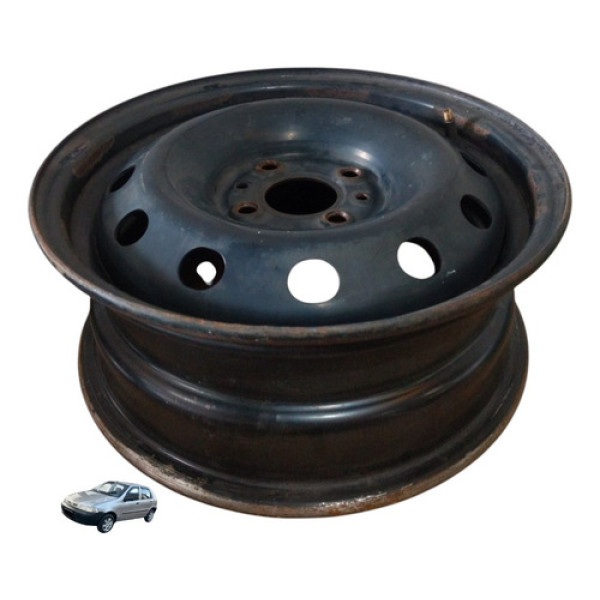 Roda Ferro Fumagalli Fogâzinho Aro 14 4 Furos Palio 04 05 Preto