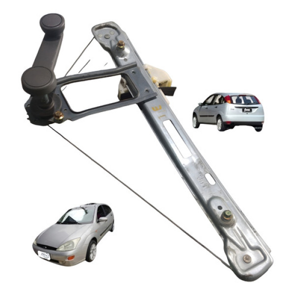Maquina Vidro Manual Porta Traseira Esquerda Focus Hat 01 08