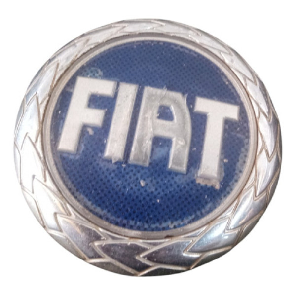 Emblema Grade Dianteira Capô Fiat Azul Palio Chinesinho 2003 Azul Prata