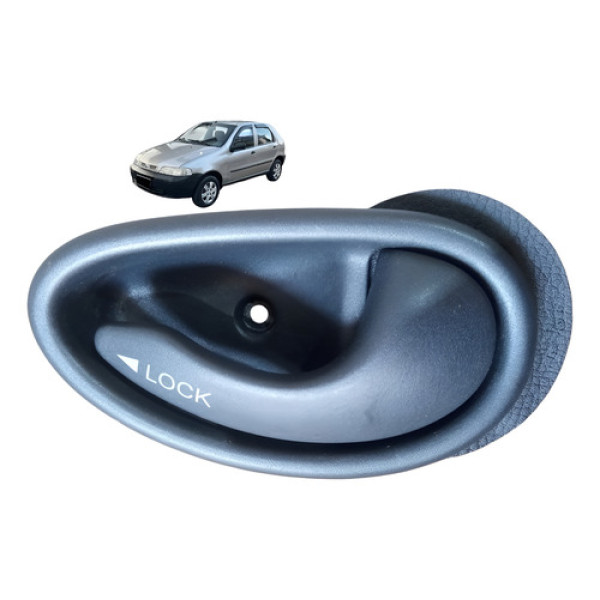 Moldura Maçaneta Interna Porta Traseira Palio 00 06 Preto Traseira