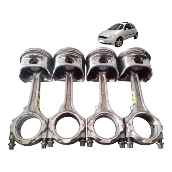 Jogo Pistão Biela Stander 1.0 8v Zetec Rocam Ford Ka Gl 2006