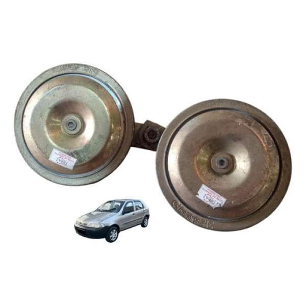 Buzina Dupla 12v Grave Fiat Palio Fire 1.0 8v 2000 2006