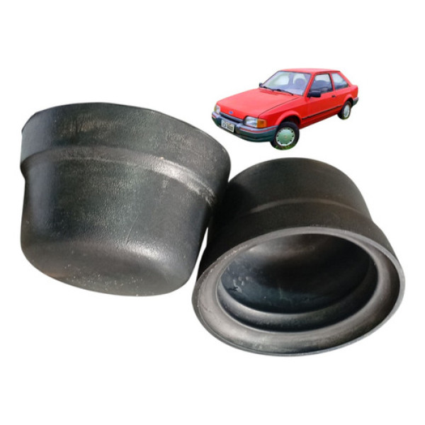 Par Acabamento Amortecedor Traseiro Ford Escort 1993 1996  Preto