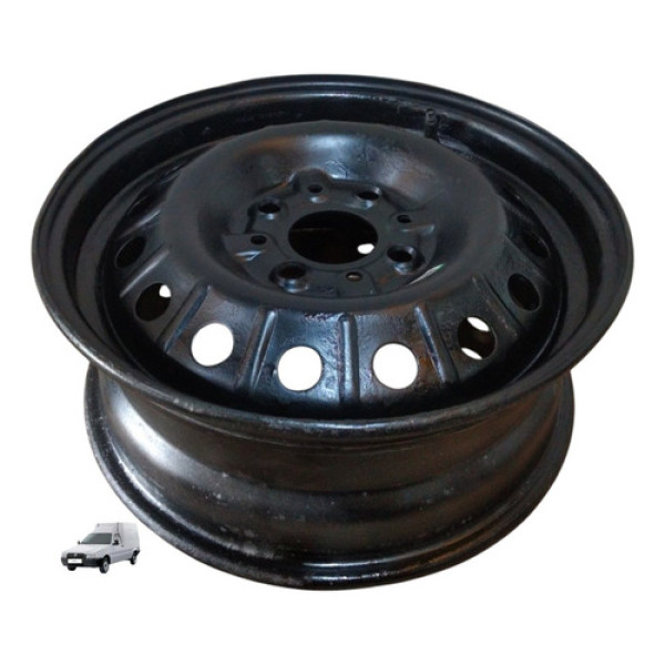 Roda Ferro Aro 13 4 Furos Fumagalli Fiat Fiorino 2005 2006 Preto