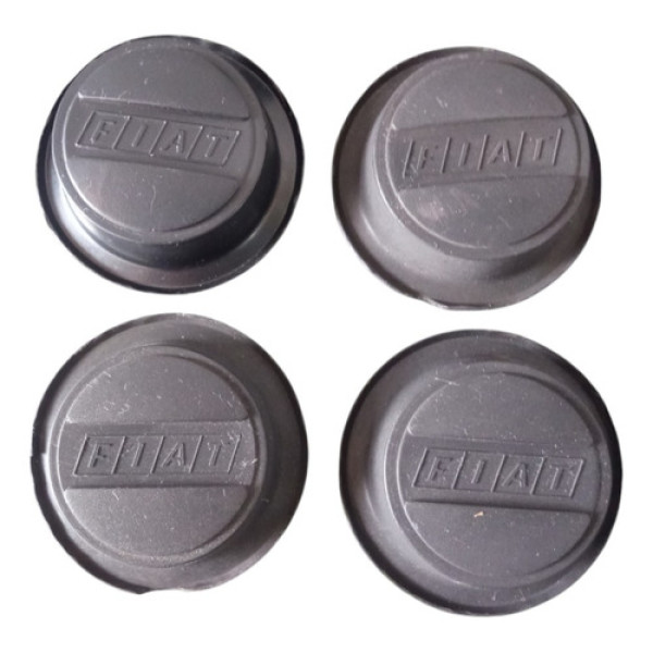 Jogo Calota Centro Roda Fiat Uno Fiorino Palio Siena Strada Preto