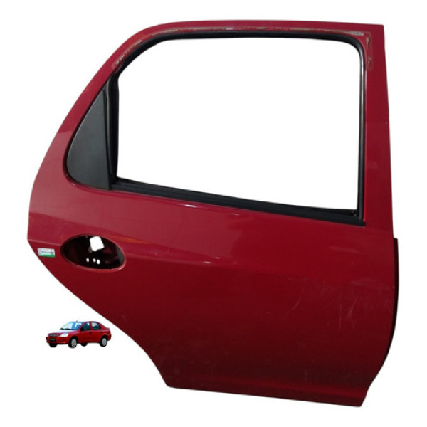 Porta Traseira Esquerda Gm Prisma Maxx 1.4 8v 2007 2012 Traseira Direita Vermelho