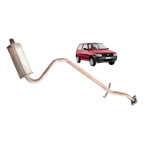 Escapamento Intermediário Abafador Fiat Uno 1.0 8v 2004