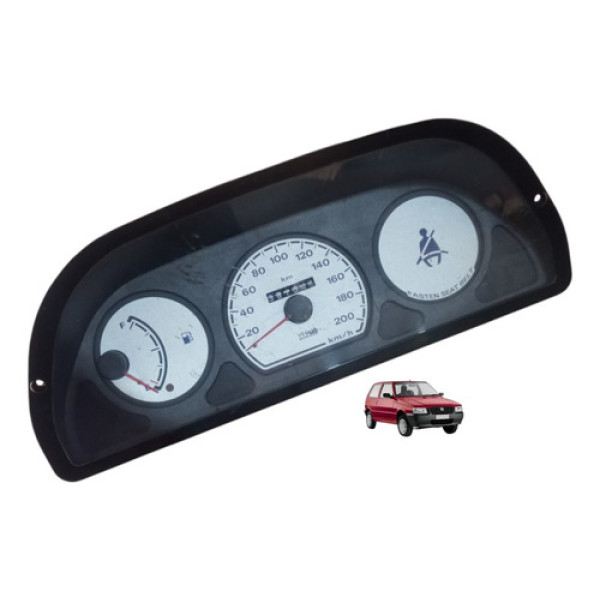 Painel Instrumento Analógico Fiat Palio Uno 1.0 8v 2003 2004 Interior Cinza/branco