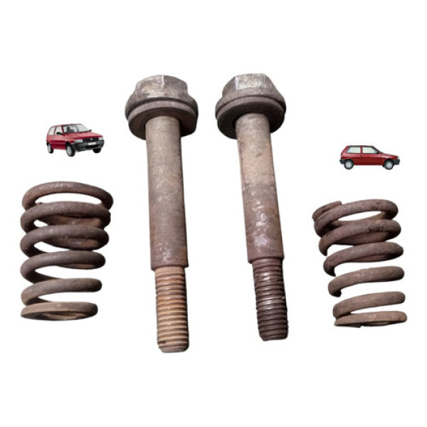 Par Parafuso Com Mola Fixação Escapamento Fiat Uno 1.0 2004