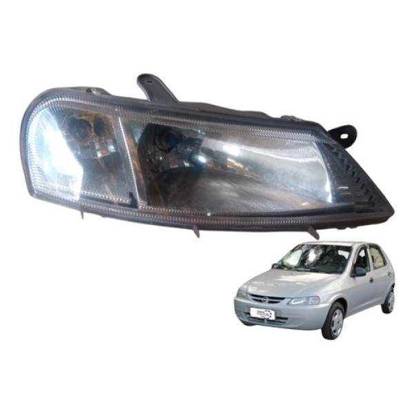 Farol Lado Direito Gm Celta Prisma 2003 2004 Genérico Usado Direito/passageiro