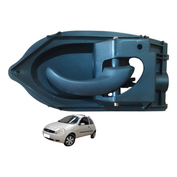 Maçaneta Interna Porta Direito Ford Ka Gl 2p 2003 2007 Preto Dianteira